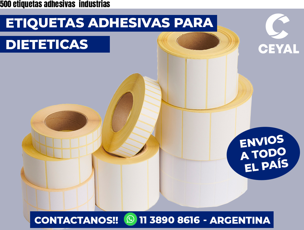 500 etiquetas adhesivas  industrias