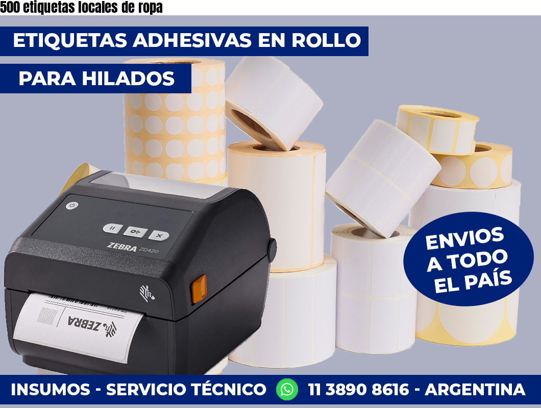 500 etiquetas locales de ropa