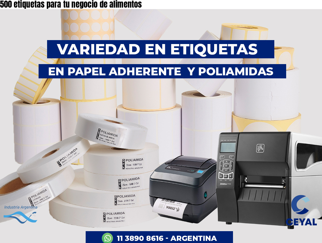 500 etiquetas para tu negocio de alimentos