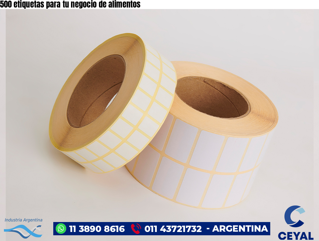 500 etiquetas para tu negocio de alimentos