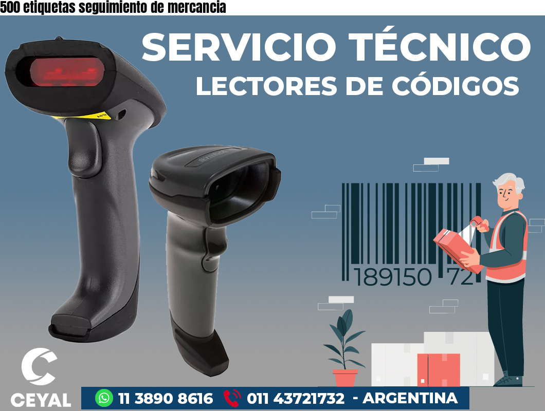 500 etiquetas seguimiento de mercancia