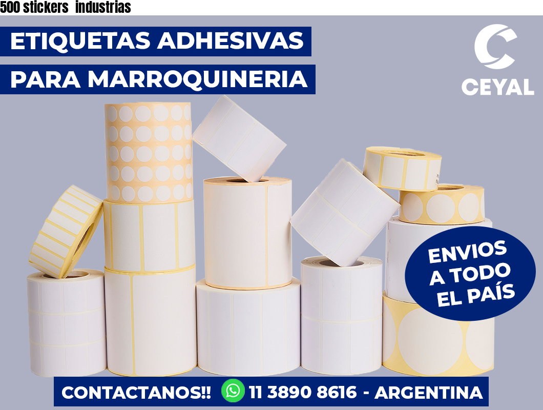 500 stickers  industrias