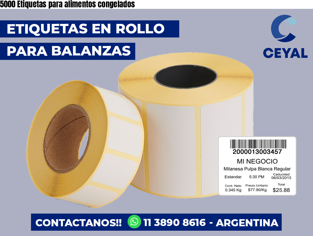 5000 Etiquetas para alimentos congelados