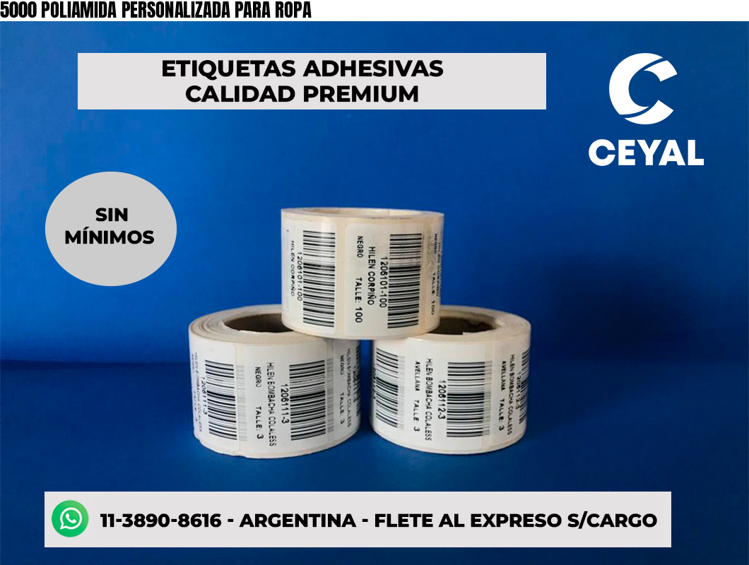 5000 POLIAMIDA PERSONALIZADA PARA ROPA