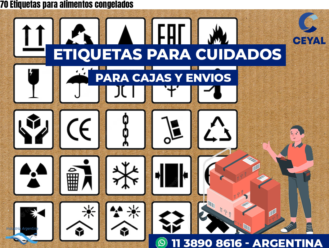 70 Etiquetas para alimentos congelados