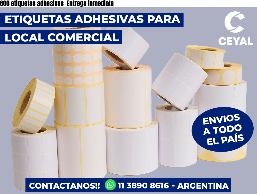 800 etiquetas adhesivas  Entrega inmediata