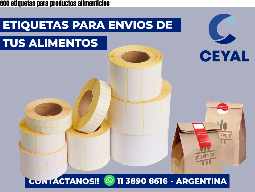 800 etiquetas para productos alimenticios