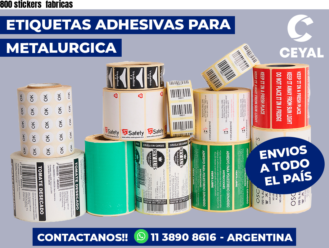 800 stickers fabricas