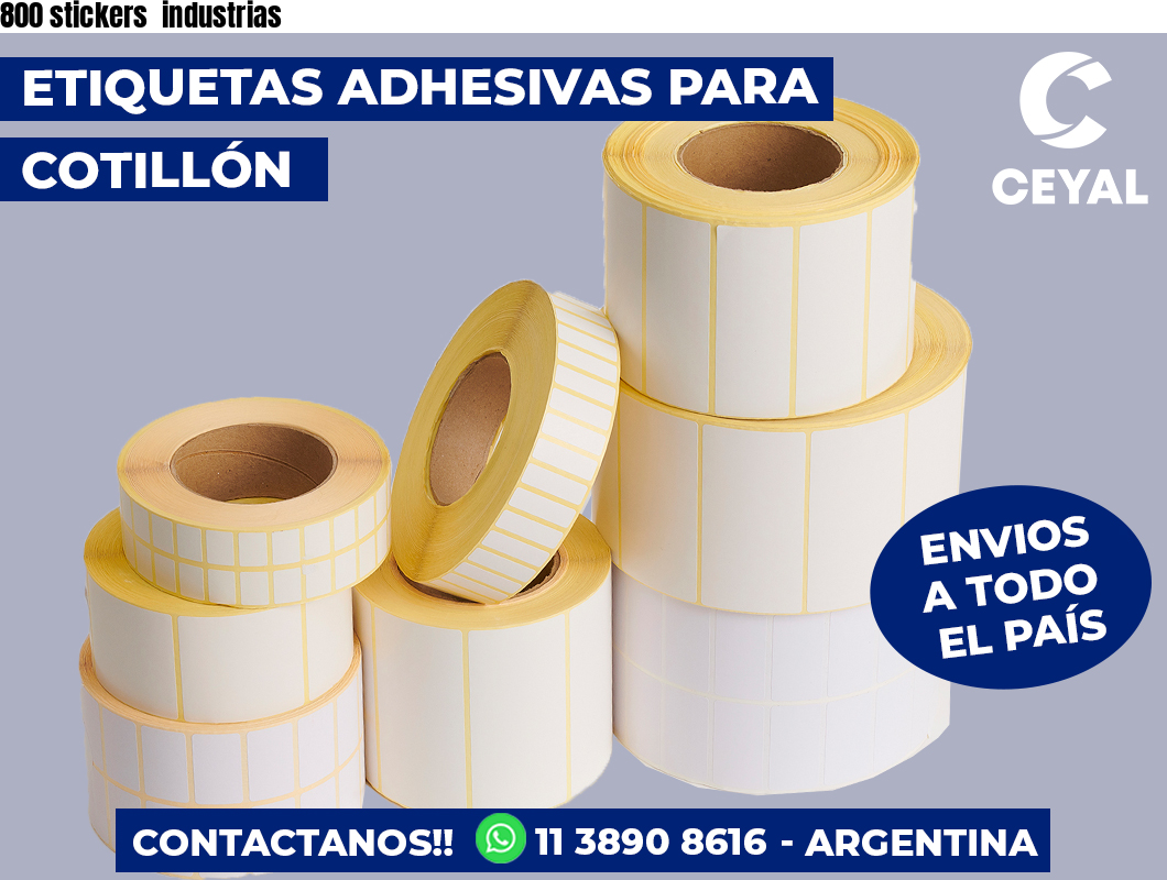 800 stickers  industrias