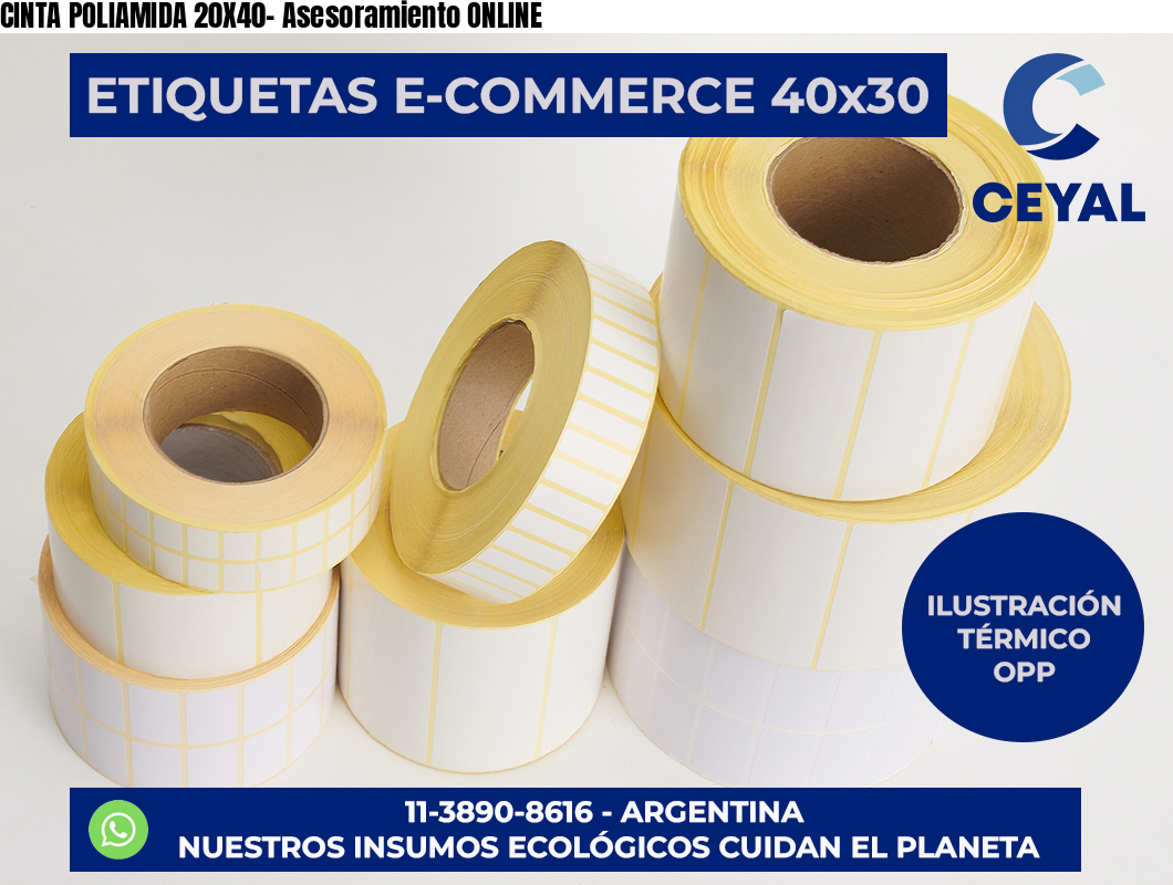CINTA POLIAMIDA 20X40- Asesoramiento ONLINE