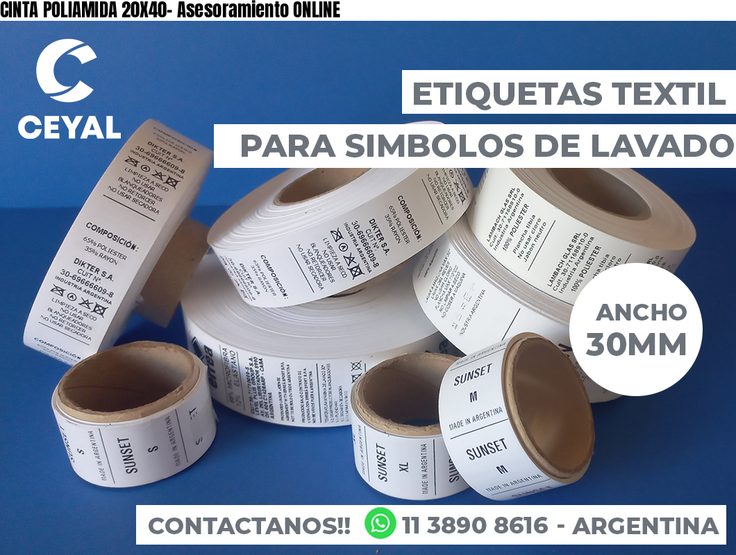 CINTA POLIAMIDA 20X40- Asesoramiento ONLINE
