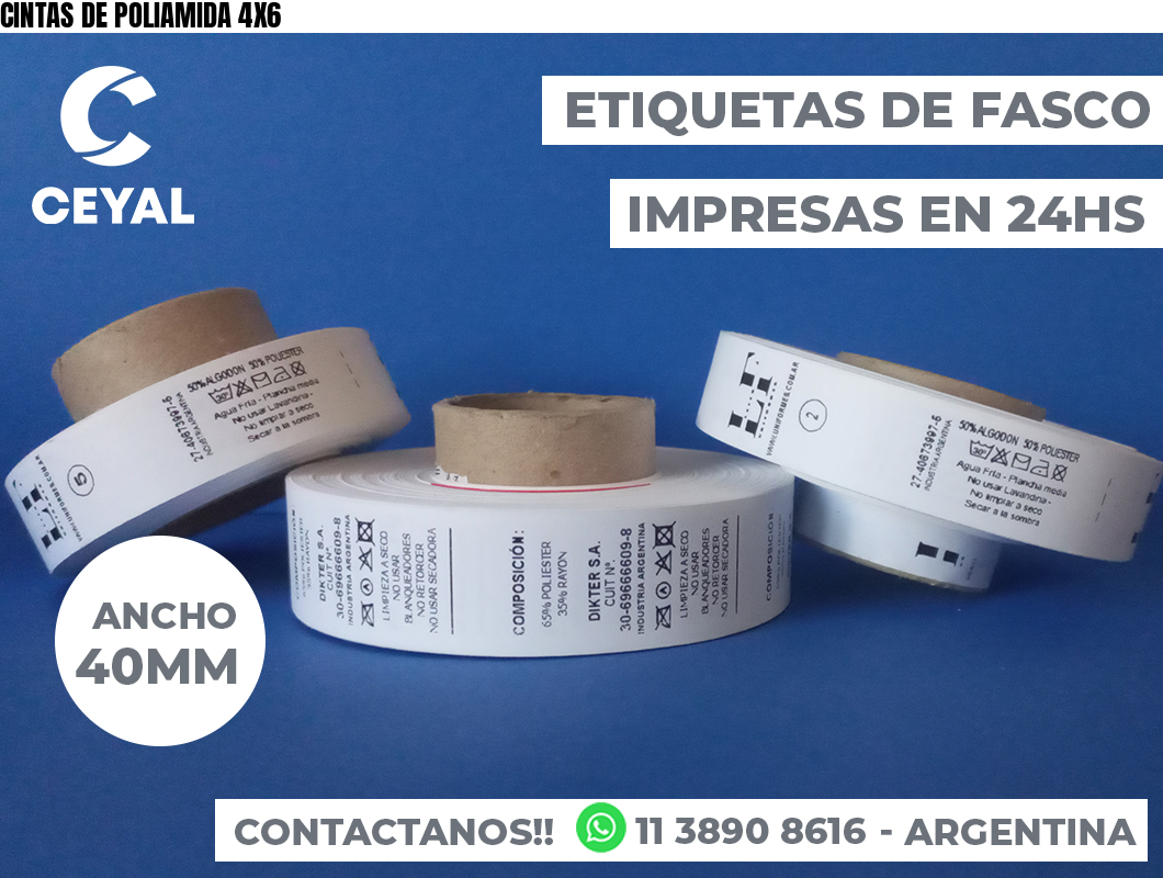 CINTAS DE POLIAMIDA 4X6