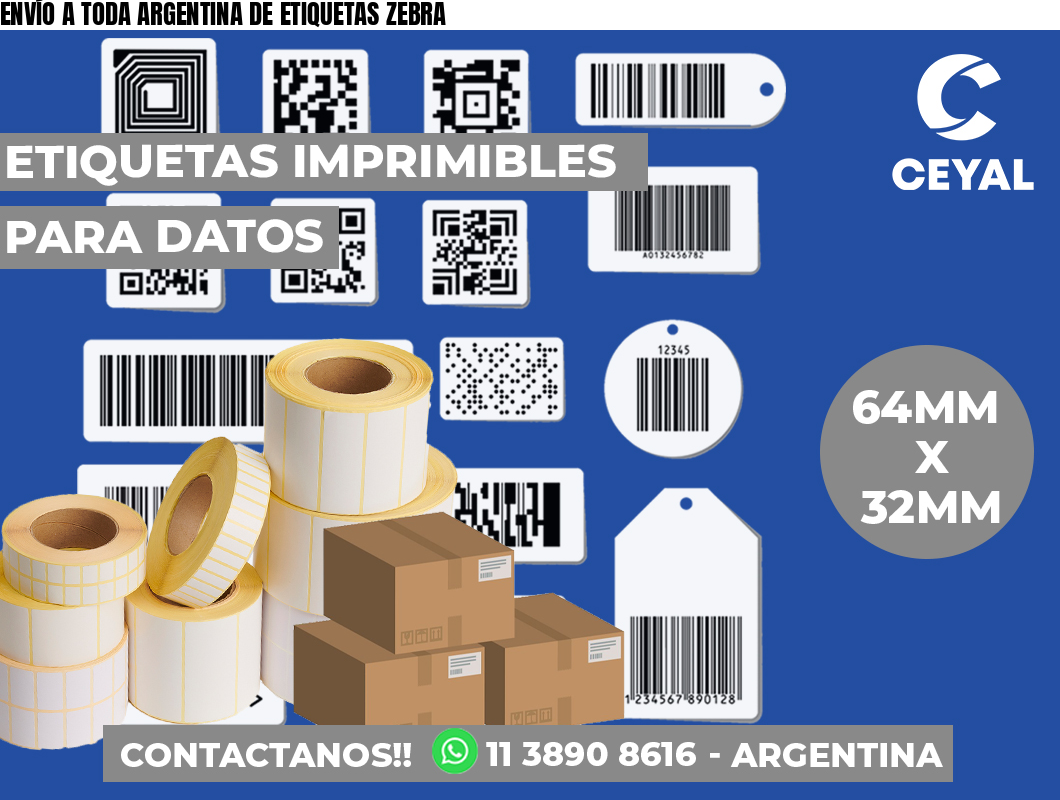 ENVÍO A TODA ARGENTINA DE ETIQUETAS ZEBRA