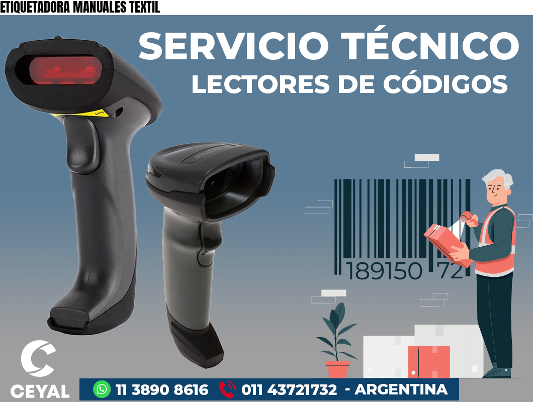 ETIQUETADORA MANUALES TEXTIL