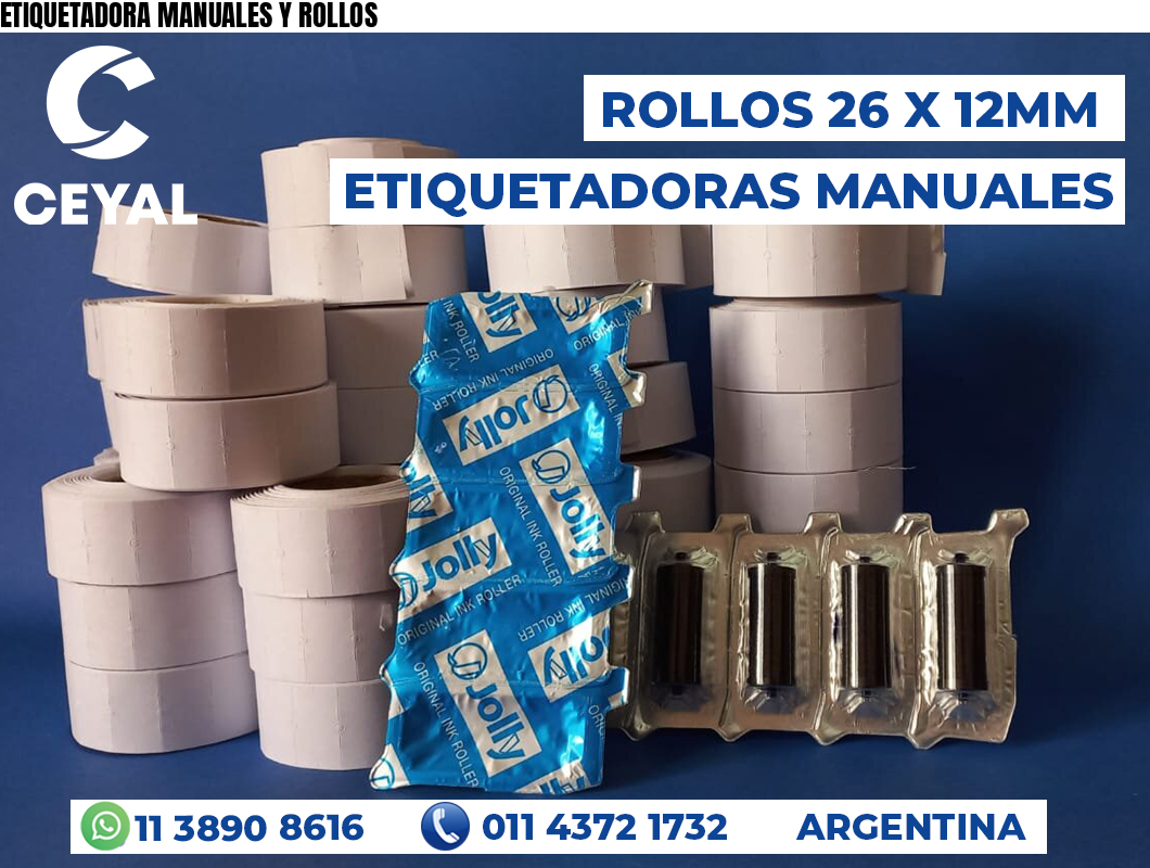 ETIQUETADORA MANUALES Y ROLLOS