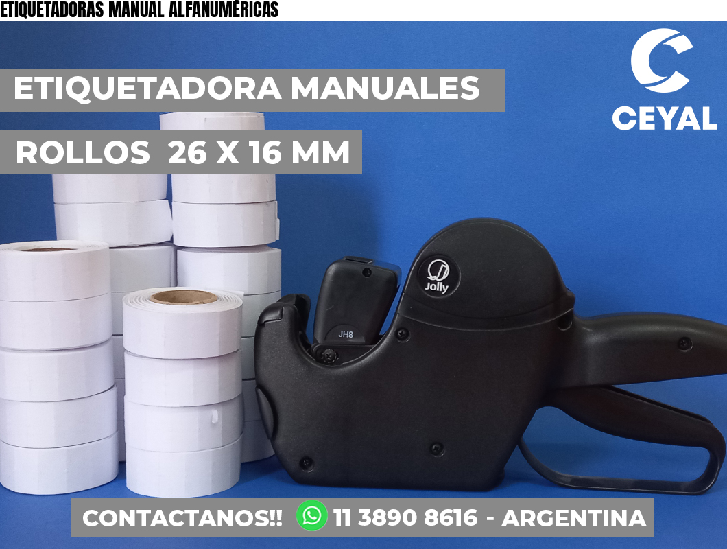 ETIQUETADORAS MANUAL ALFANUMÉRICAS