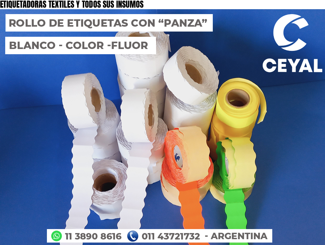ETIQUETADORAS TEXTILES Y TODOS SUS INSUMOS