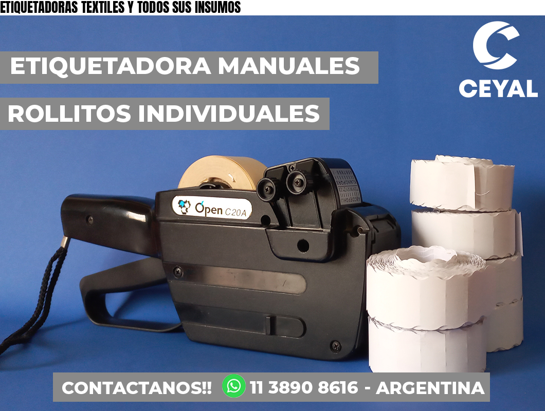 ETIQUETADORAS TEXTILES Y TODOS SUS INSUMOS