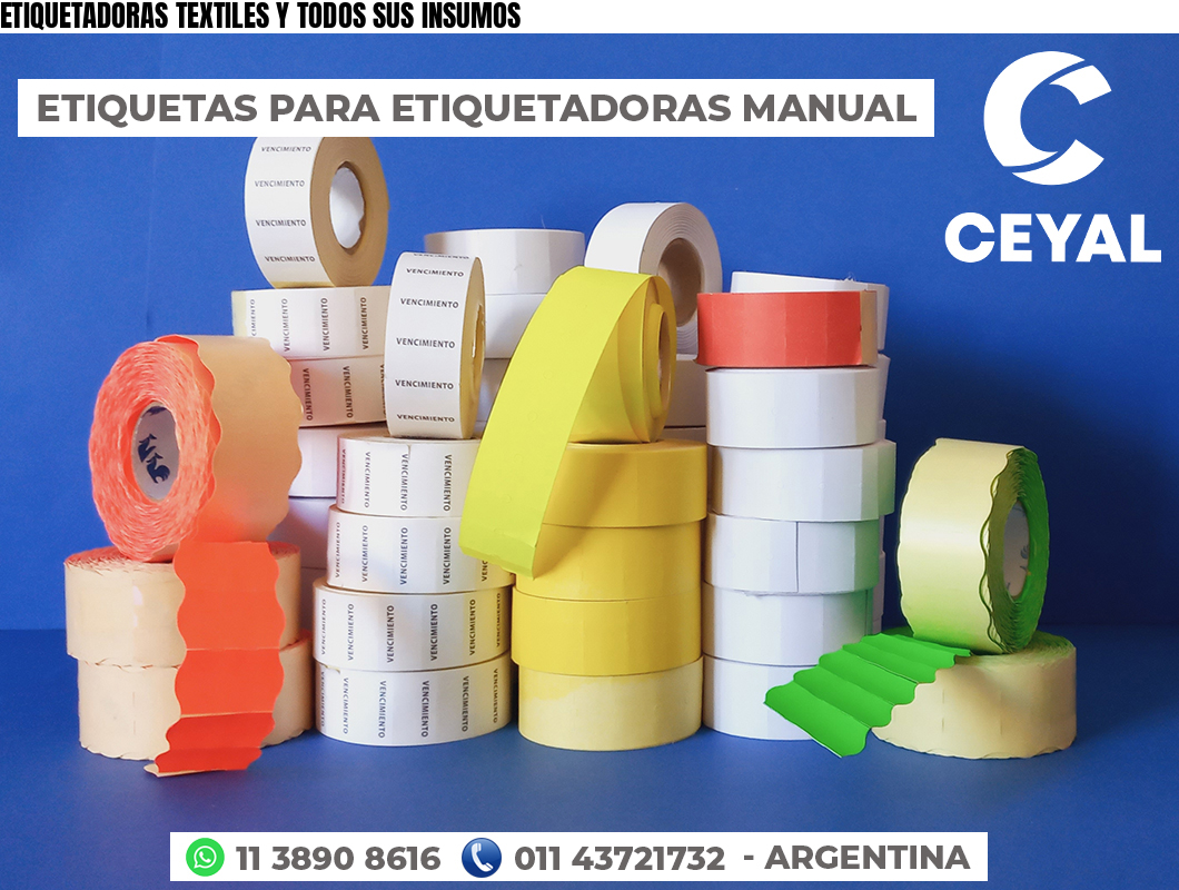 ETIQUETADORAS TEXTILES Y TODOS SUS INSUMOS