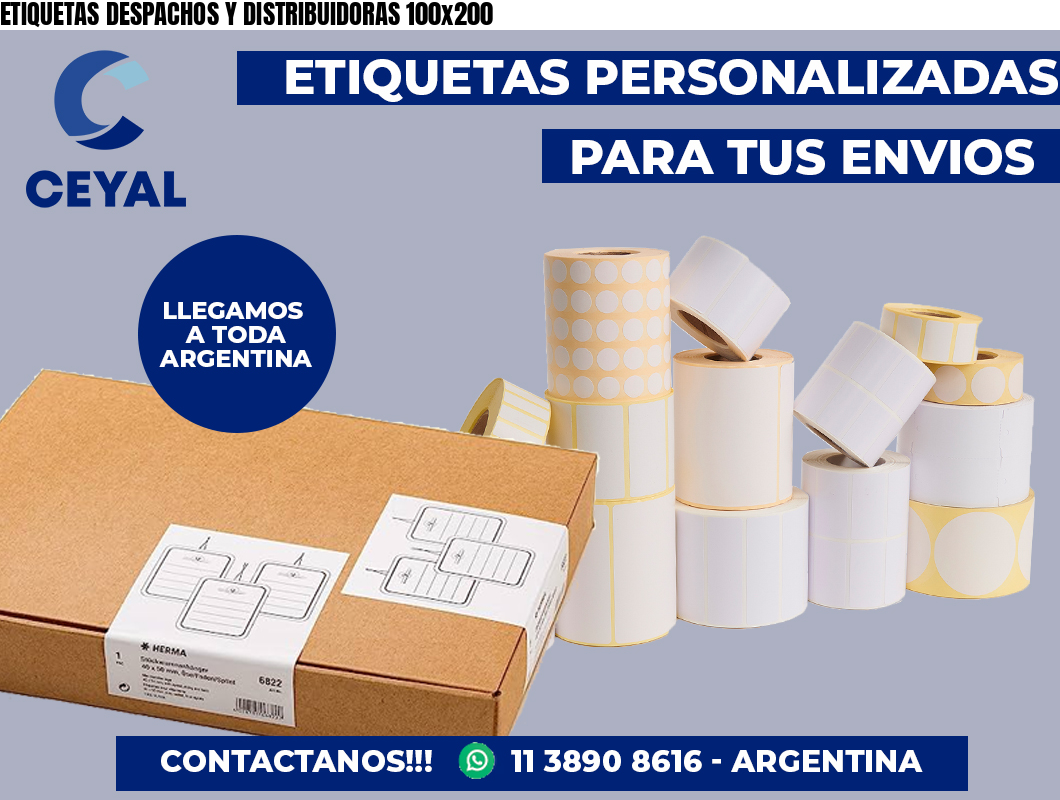 ETIQUETAS DESPACHOS Y DISTRIBUIDORAS 100×200