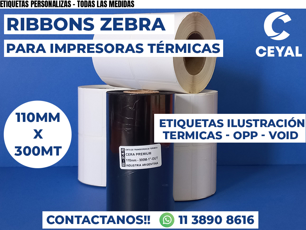 ETIQUETAS PERSONALIZAS - TODAS LAS MEDIDAS