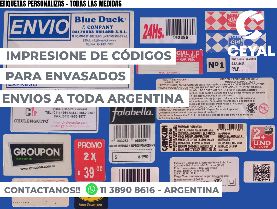 ETIQUETAS PERSONALIZAS – TODAS LAS MEDIDAS