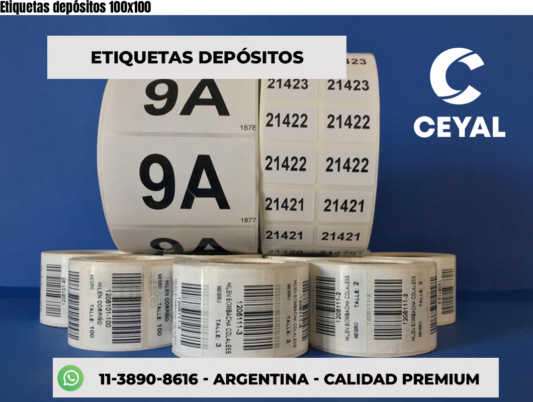 Etiquetas depósitos 100x100