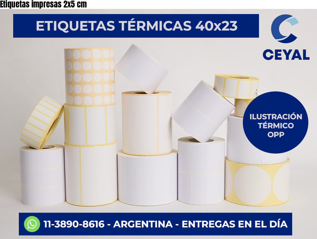 Etiquetas impresas 2×5 cm