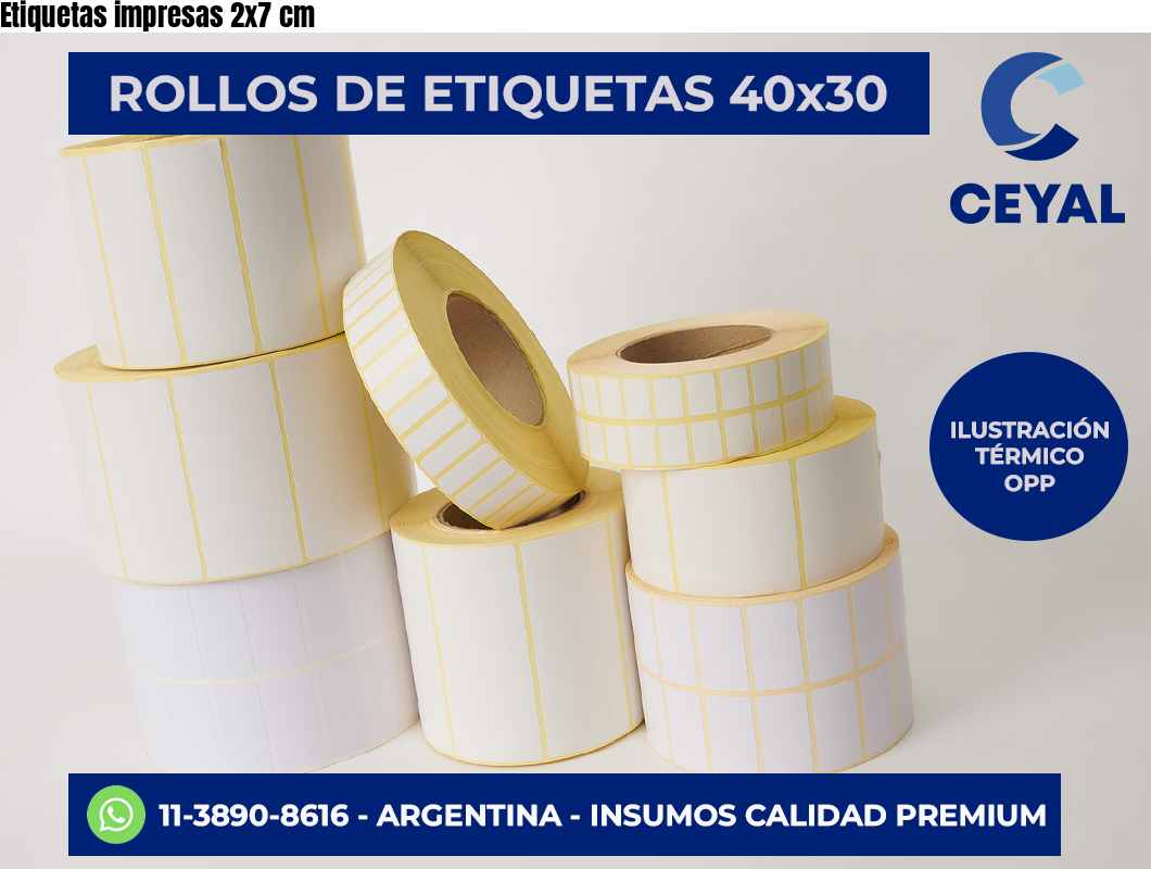 Etiquetas impresas 2×7 cm