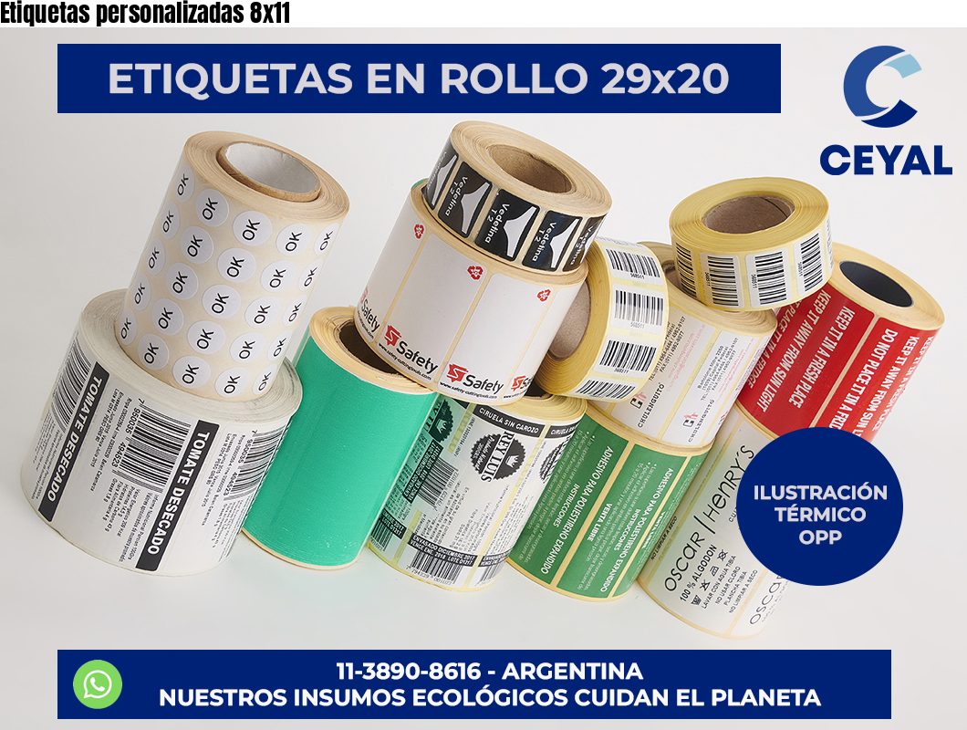 Etiquetas personalizadas 8×11