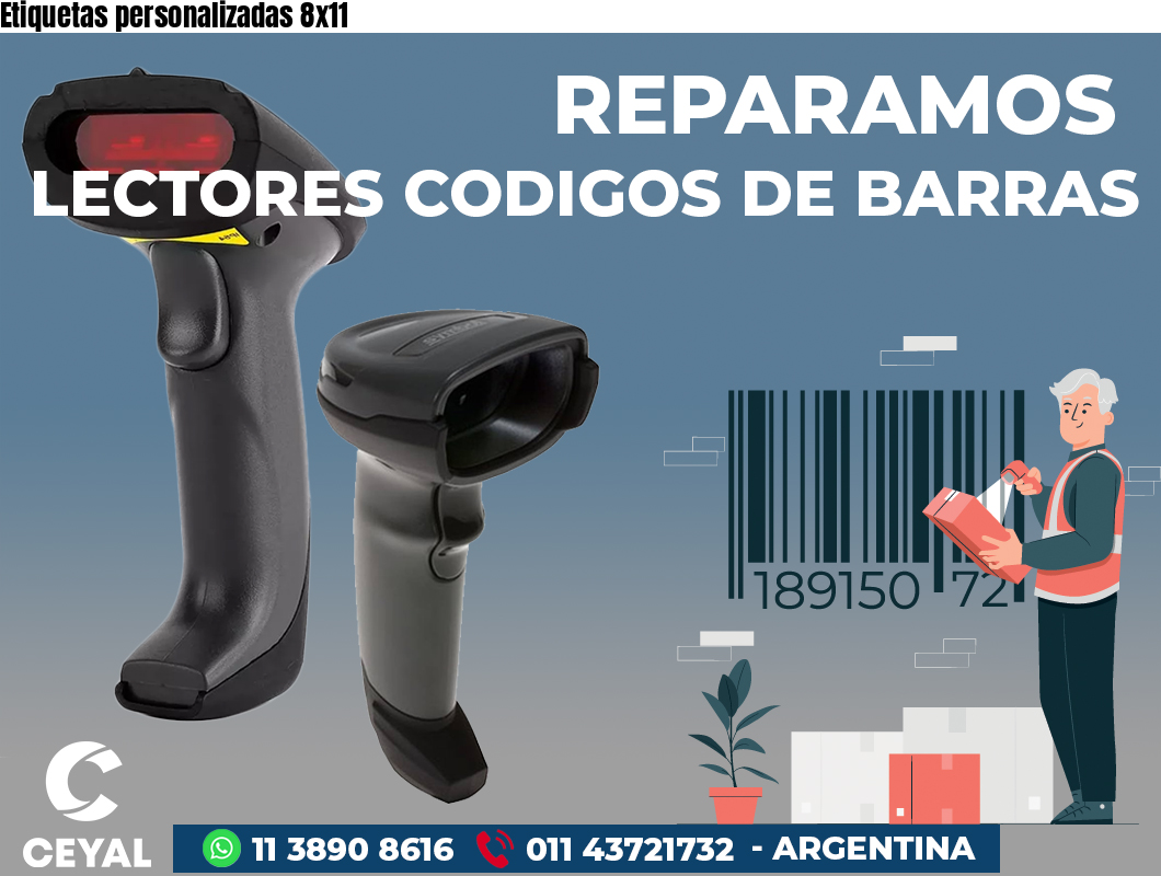 Etiquetas personalizadas 8x11