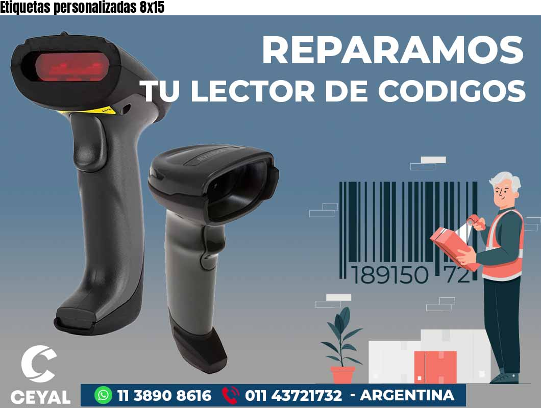 Etiquetas personalizadas 8x15