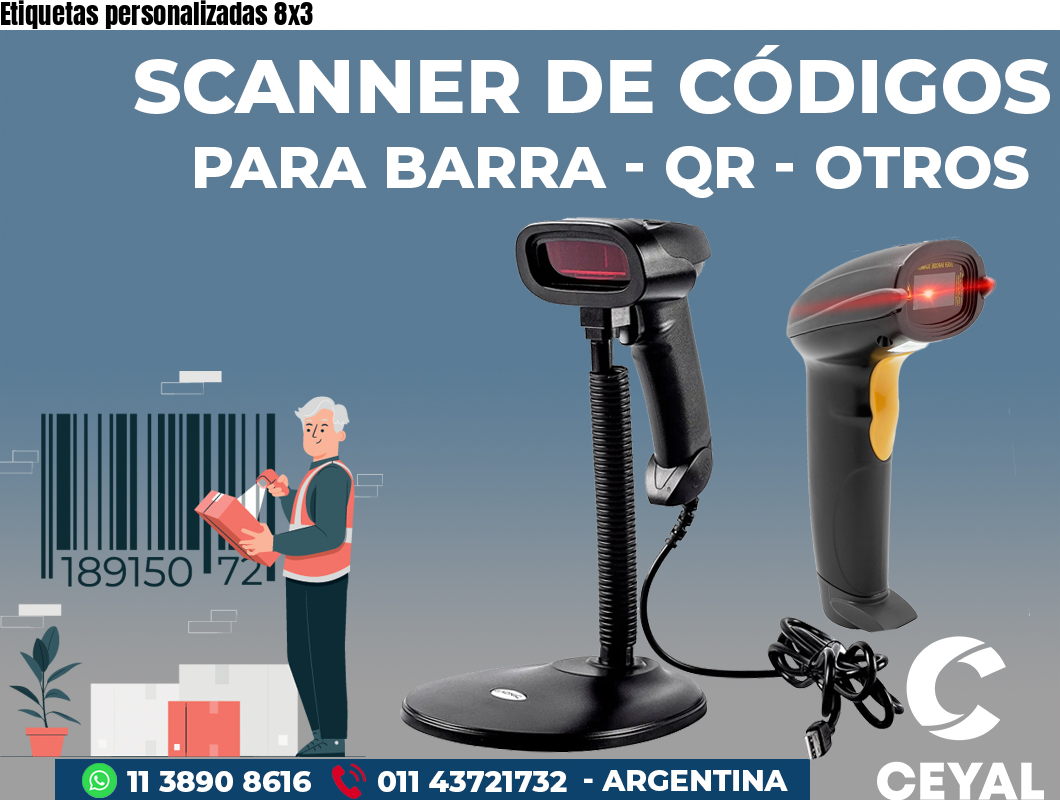 Etiquetas personalizadas 8x3
