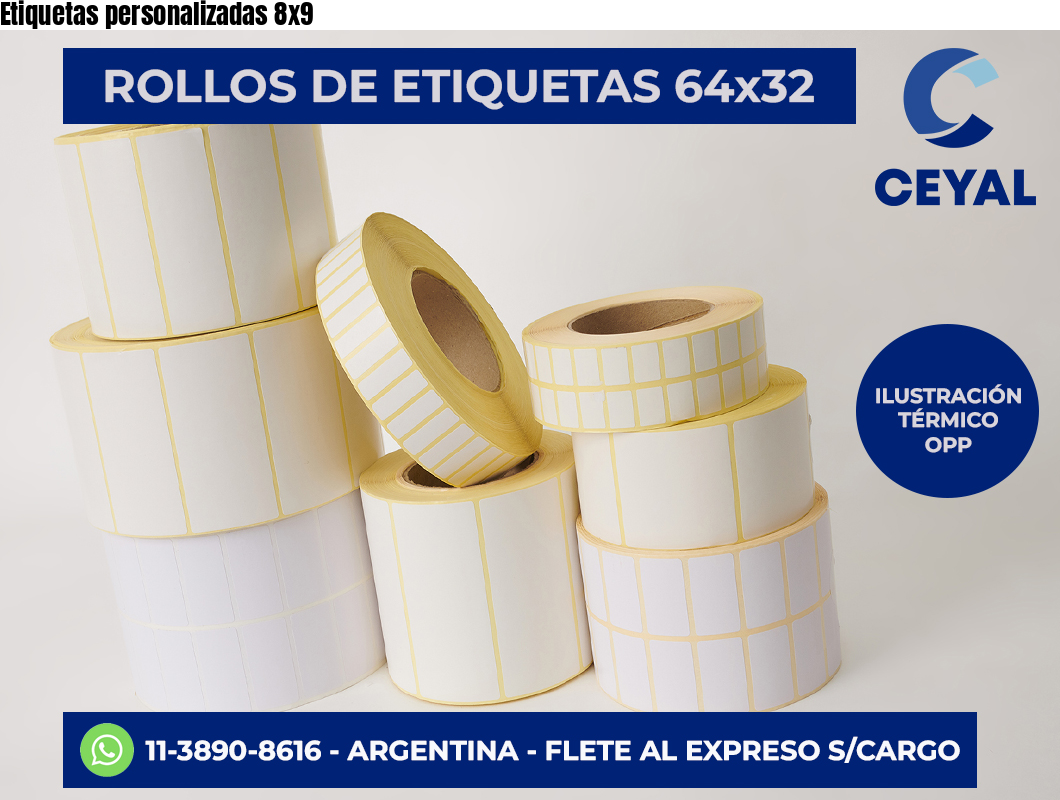 Etiquetas personalizadas 8×9