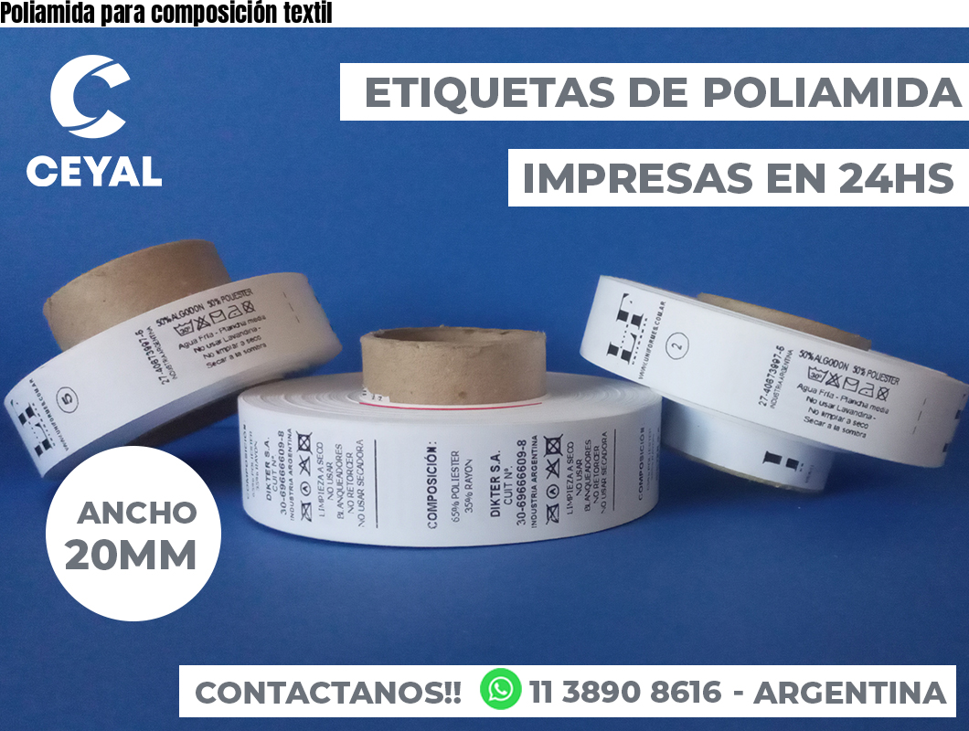 Poliamida para composición textil