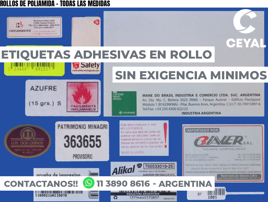 ROLLOS DE POLIAMIDA - TODAS LAS MEDIDAS