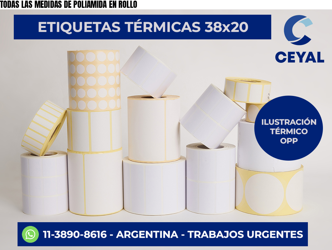 TODAS LAS MEDIDAS DE POLIAMIDA EN ROLLO