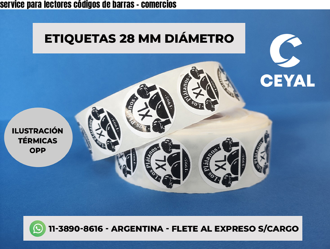 service para lectores códigos de barras - comercios