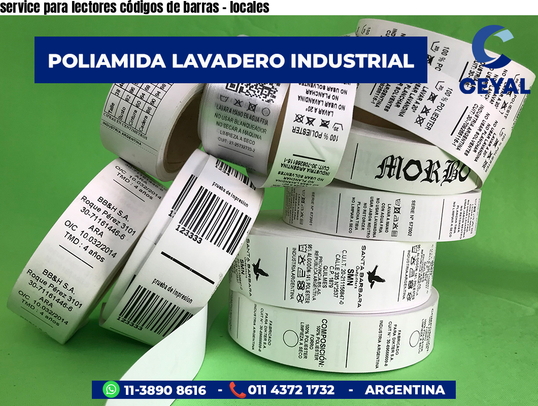 service para lectores códigos de barras - locales