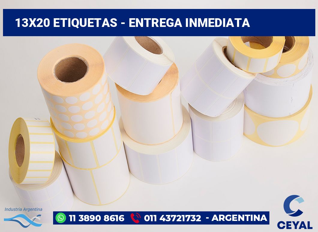 13×20 Etiquetas