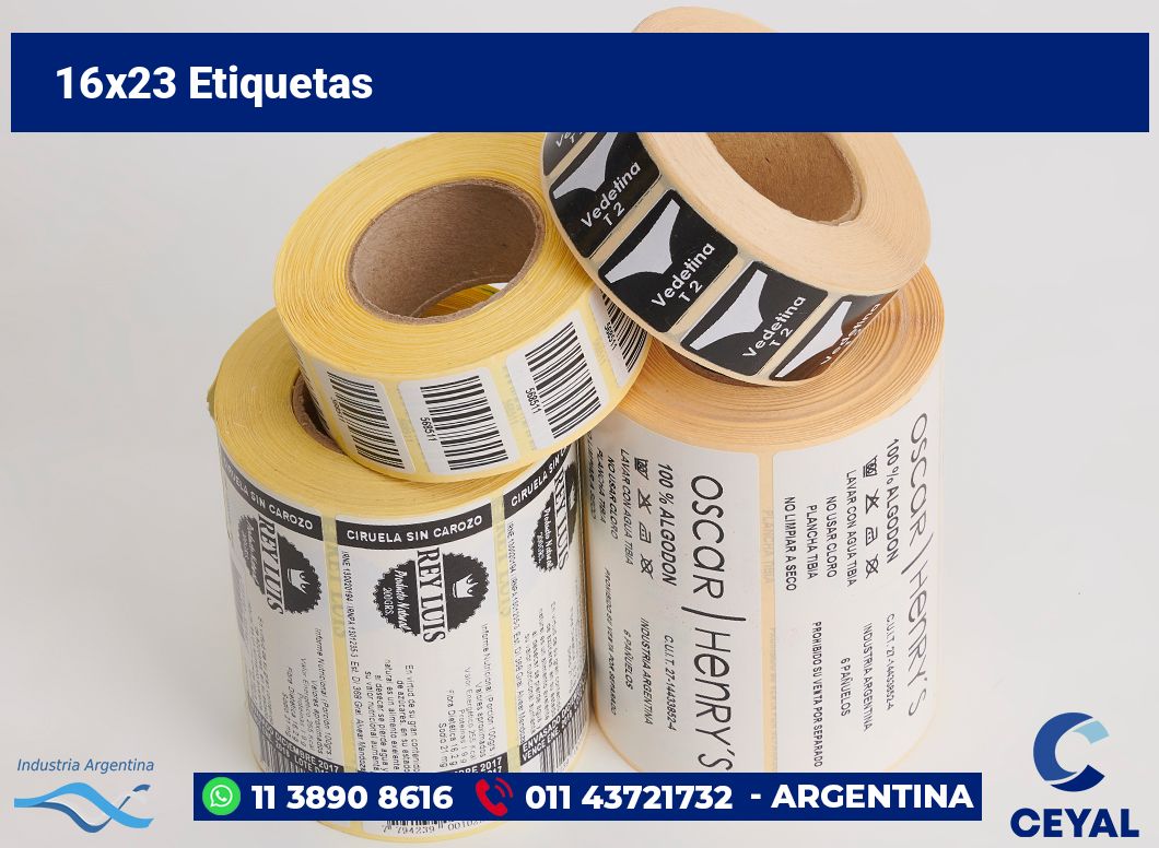 16×23 Etiquetas