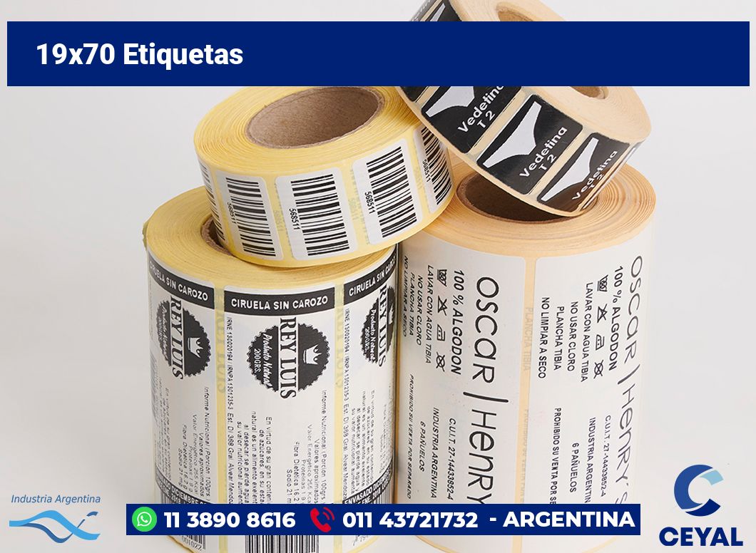 19×70 Etiquetas