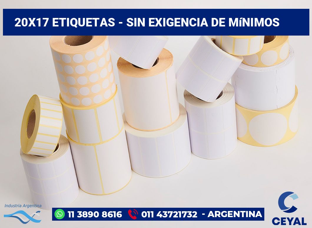 20×17 Etiquetas