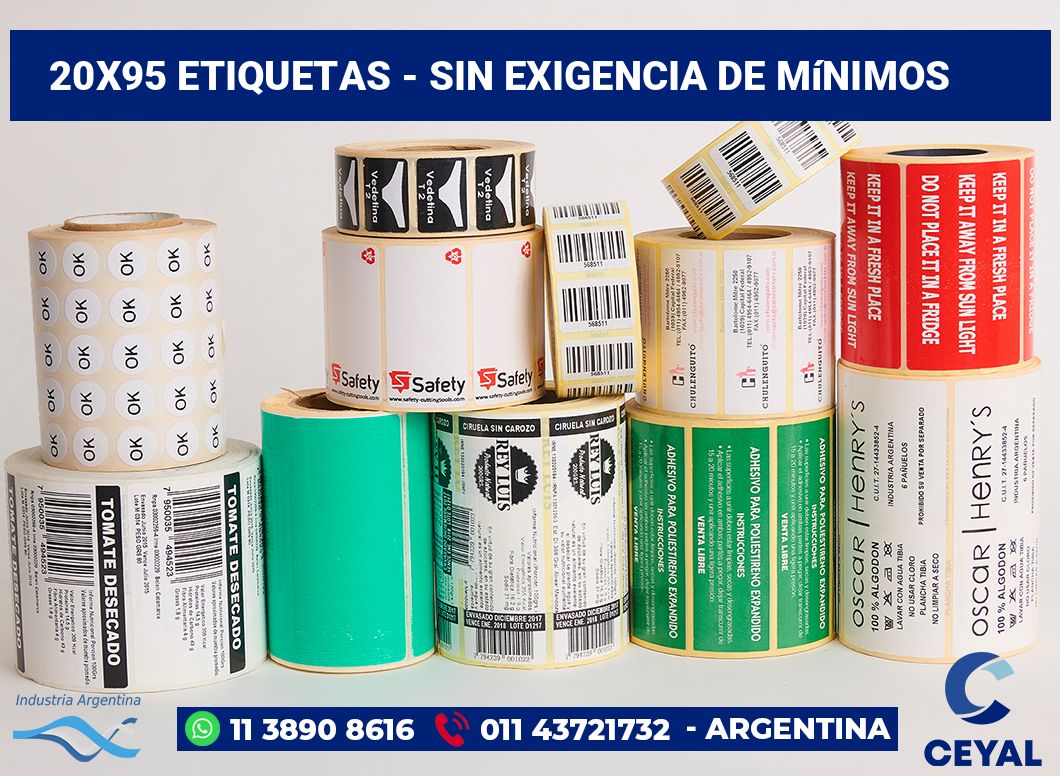20×95 Etiquetas