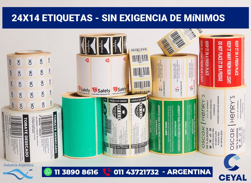 24×14 Etiquetas