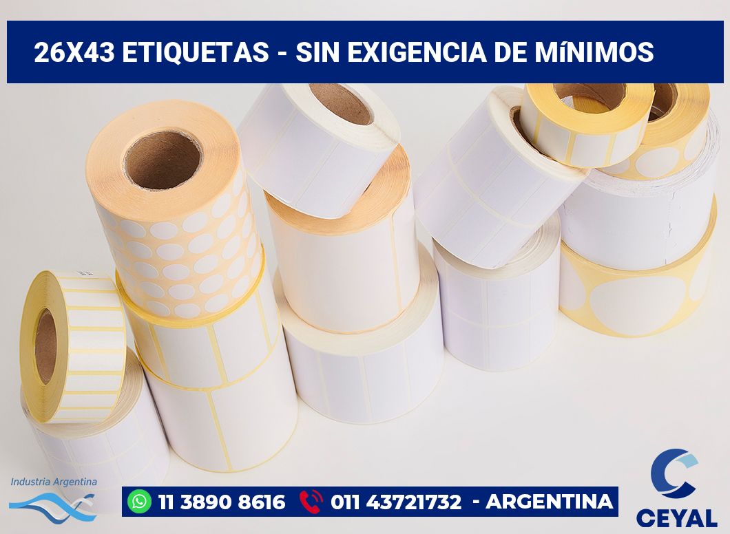 26×43 Etiquetas