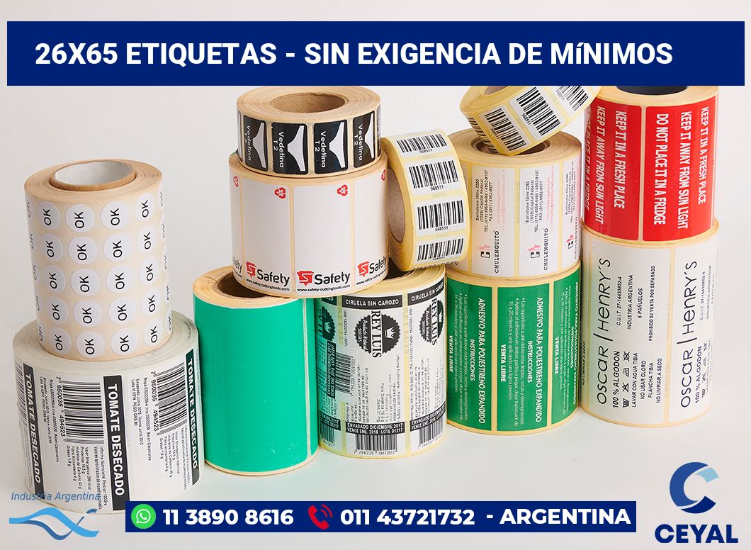 26×65 Etiquetas