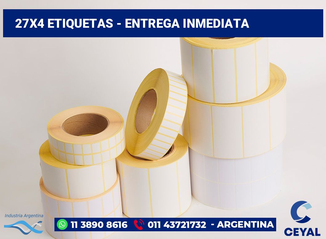 27×4 Etiquetas