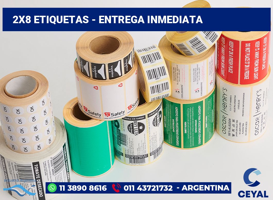 2x8 Etiquetas