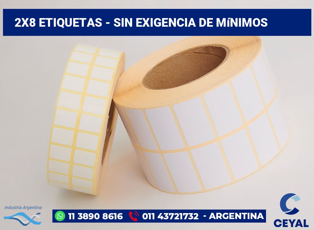 2×8 Etiquetas